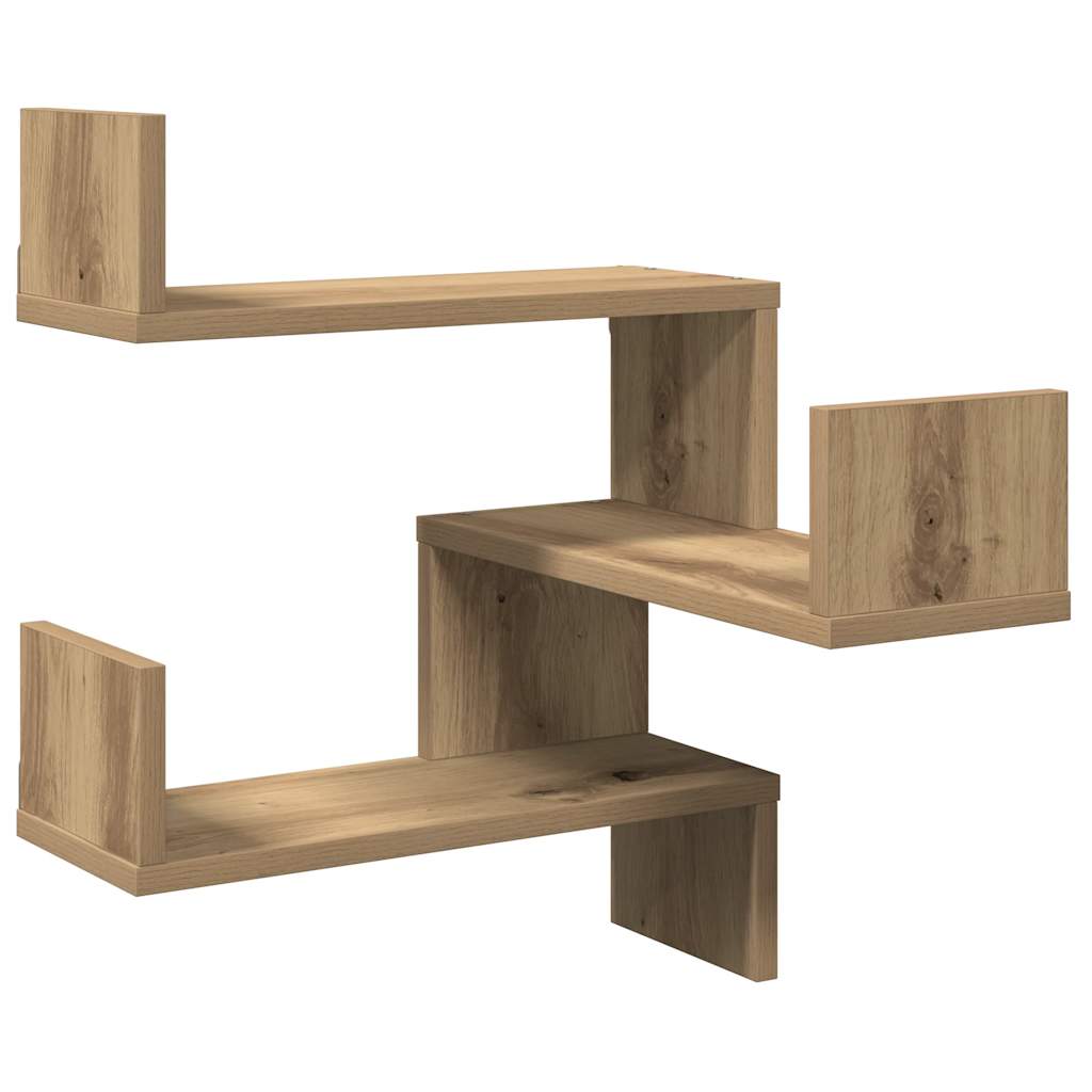 Scaffale Angolare Muro Artigianale 40x40x49,5 cm in Truciolato