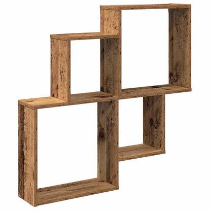 Mensola da Parete Legno Vecchio 80x15x78,5 cm Legno Multistrato | homemem39