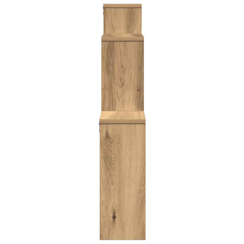 Scaffale a Parete Rovere Artigianale 80x15x78,5 cm Truciolato