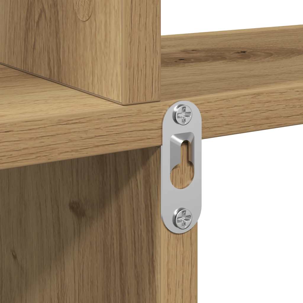 Scaffale a Parete Rovere Artigianale 80x15x78,5 cm Truciolato