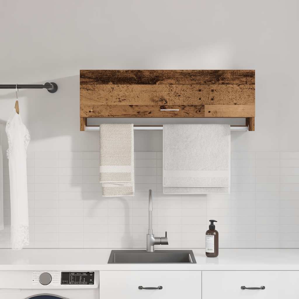 Armadio in Legno Vecchio 100x32,5x35 cm in Legno Multistrato - homemem39