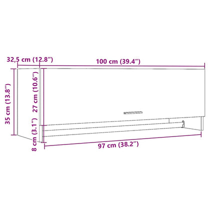 Armadio Rovere Artigianale 100x32,5x35 cm in Truciolato | homemem39