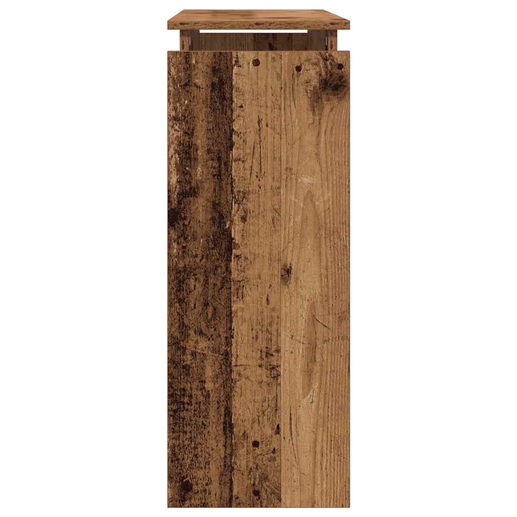 Tavolino Consolle Legno Antico 80x30x80 cm in Truciolato - homemem39