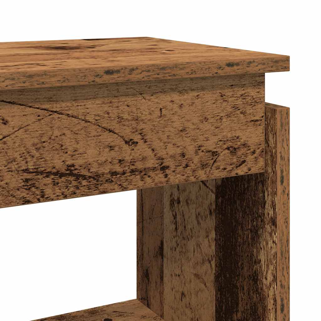 Tavolino Consolle Legno Antico 80x30x80 cm in Truciolato