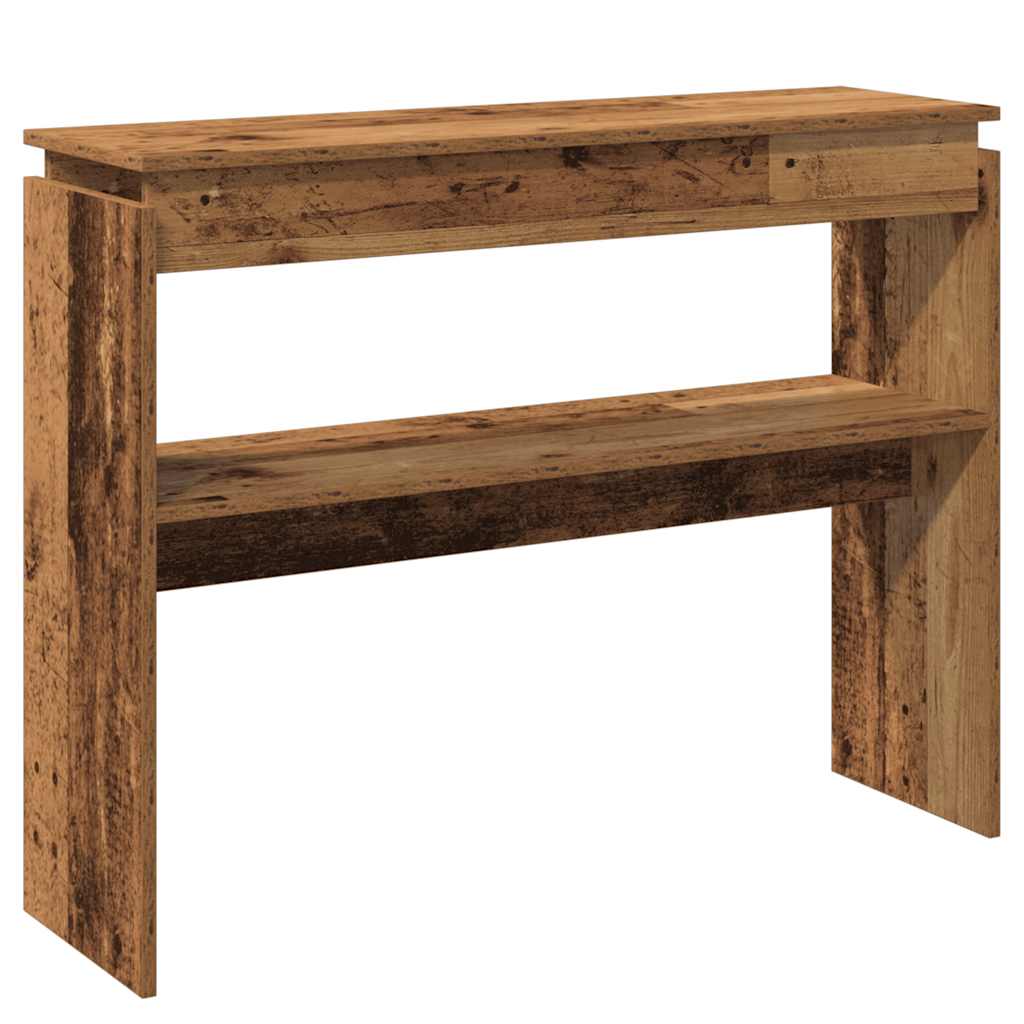 Tavolino Consolle Legno Antico 80x30x102 cm in Truciolato - homemem39