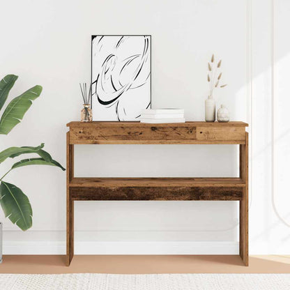 Tavolino Consolle Legno Antico 102x30x80 cm in Truciolato | homemem39