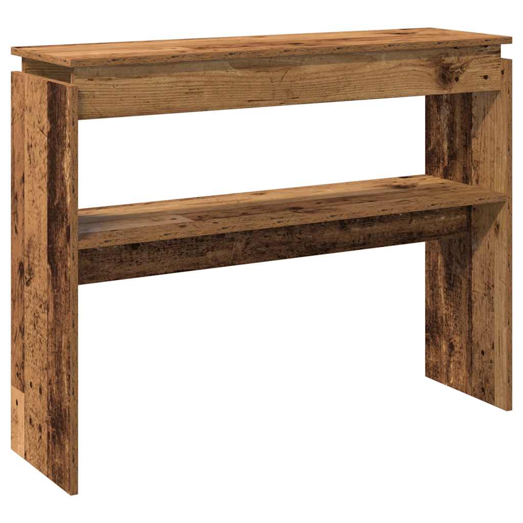 Tavolino Consolle Legno Antico 80x30x102 cm in Truciolato - homemem39