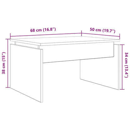 Tavolino da Salotto Rovere Artigianale 68x50x38cm in Truciolato