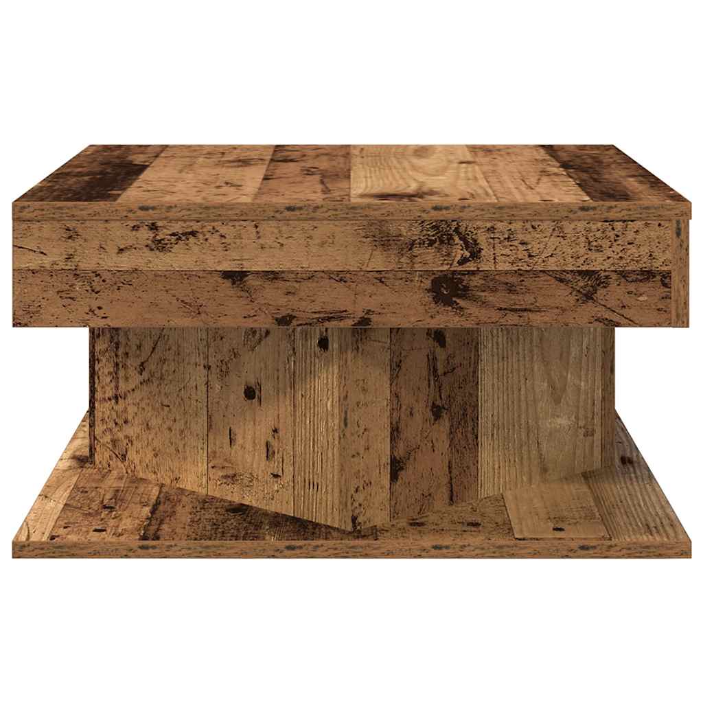 Tavolino da Salotto Legno Antico 55x55x30 cm Legno Multistrato