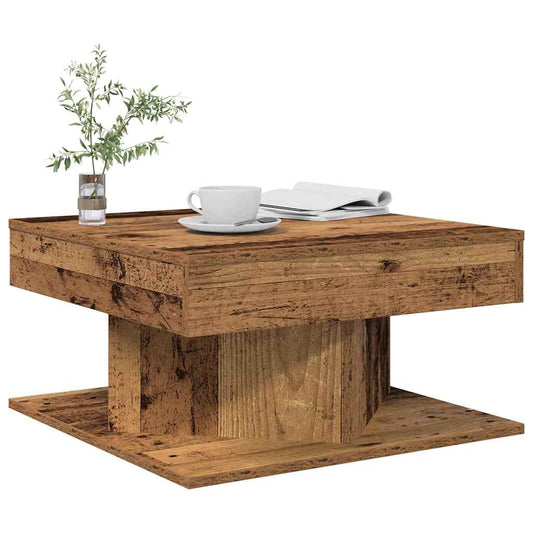 Tavolino da Salotto Legno Antico 55x55x30 cm Legno Multistrato | homemem39
