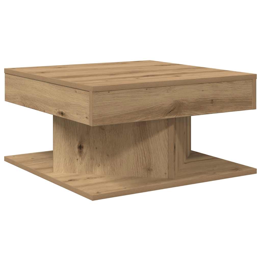 Tavolino Salotto Rovere Artigianale 55x55x30 cm in Truciolato | homemem39