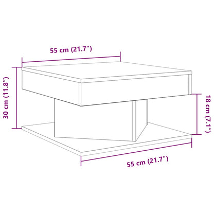 Tavolino Salotto Rovere Artigianale 55x55x30 cm in Truciolato | homemem39