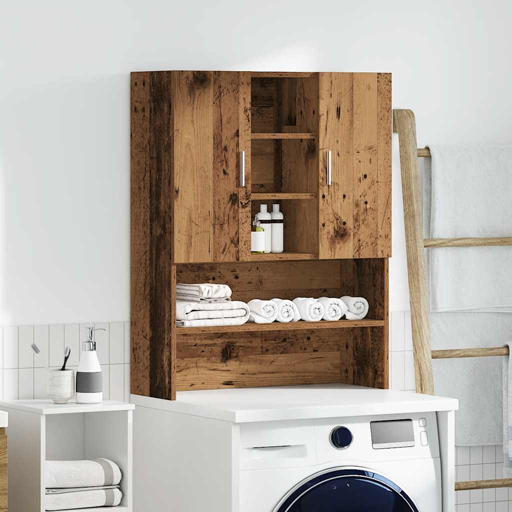 Mobile per Lavatrice Legno Antico 70,5x25,5x90 cm | homemem39