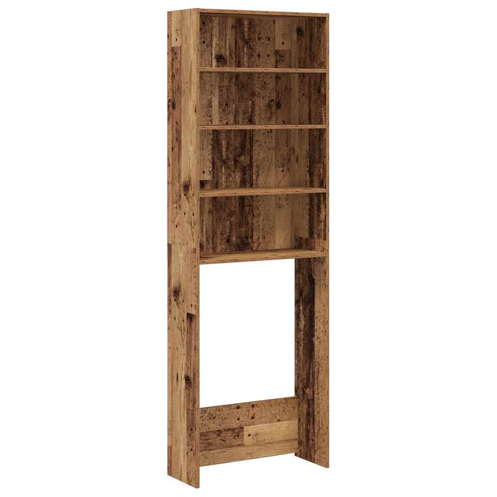 Mobile per Lavatrice Legno Antico 64x24x190 cm | homemem39