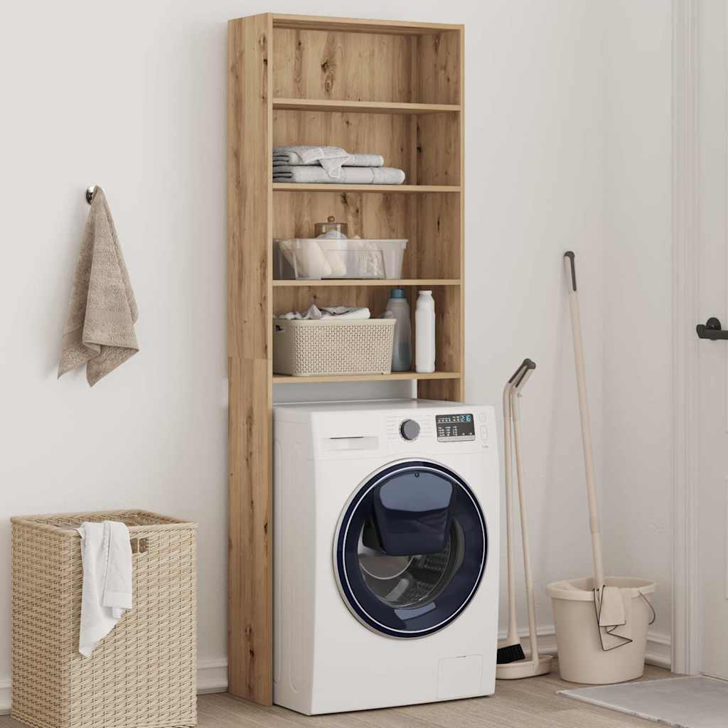 Mobile per Lavatrice Rovere Artigianale 64x24x190 cm | homemem39