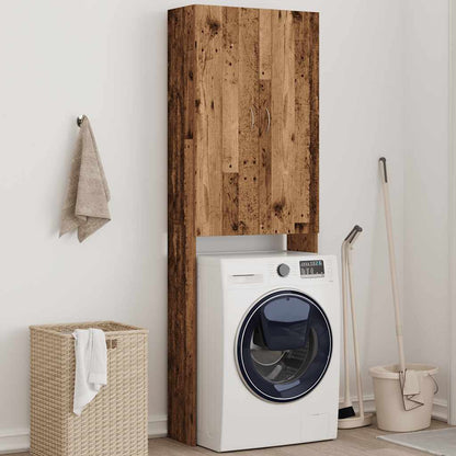 Mobile per Lavatrice Legno Antico 64x25,5x190 cm | homemem39