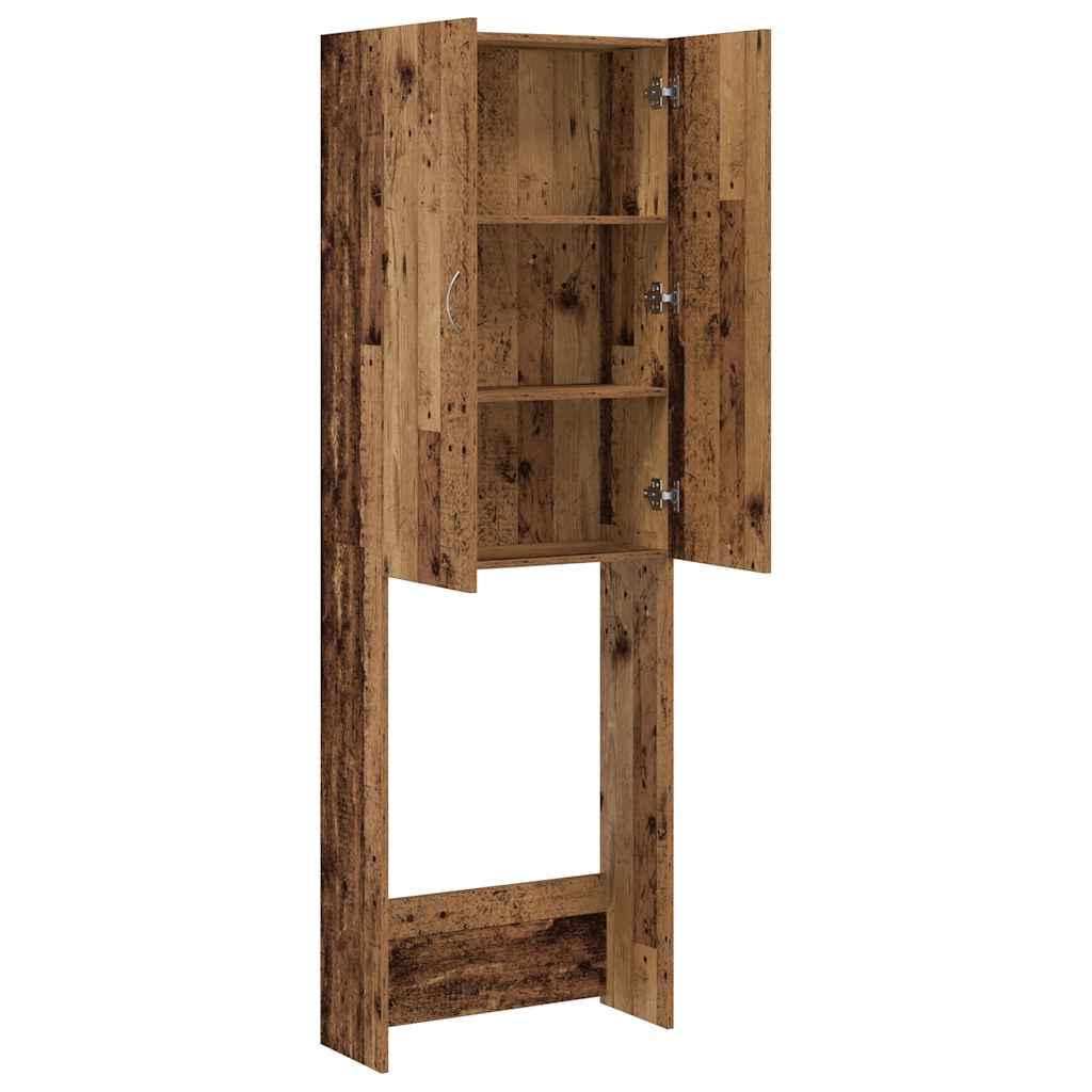Mobile per Lavatrice Legno Antico 64x25,5x190 cm | homemem39
