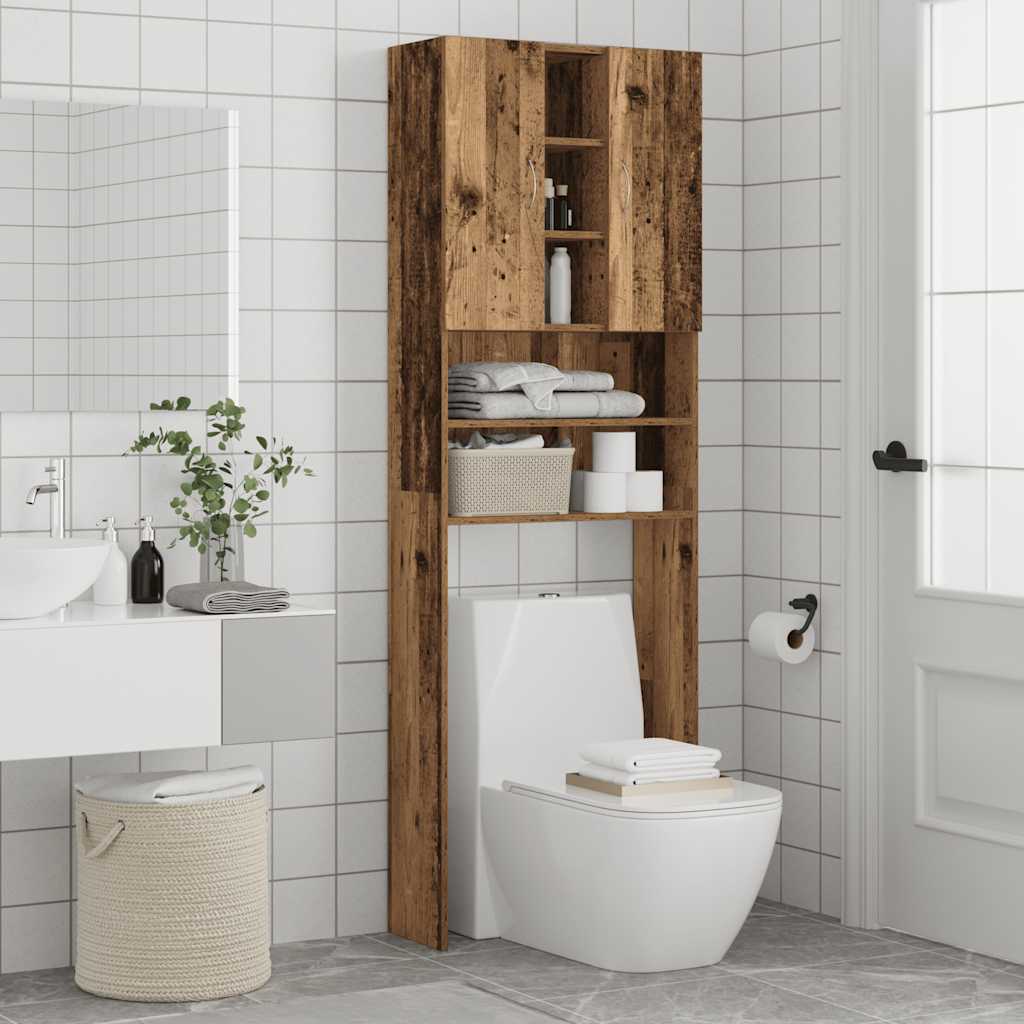 Mobile per Lavatrice Legno Antico 64x25,5x190 cm | homemem39