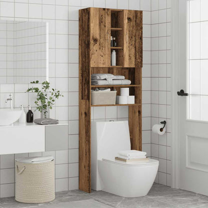 Mobile per Lavatrice Legno Antico 64x25,5x190 cm | homemem39