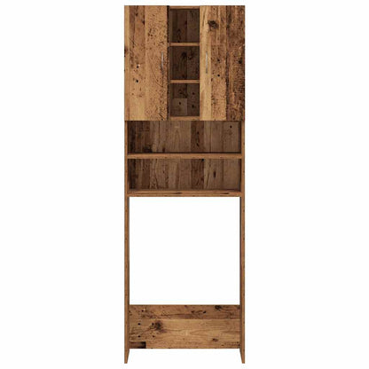 Mobile per Lavatrice Legno Antico 64x25,5x190 cm | homemem39