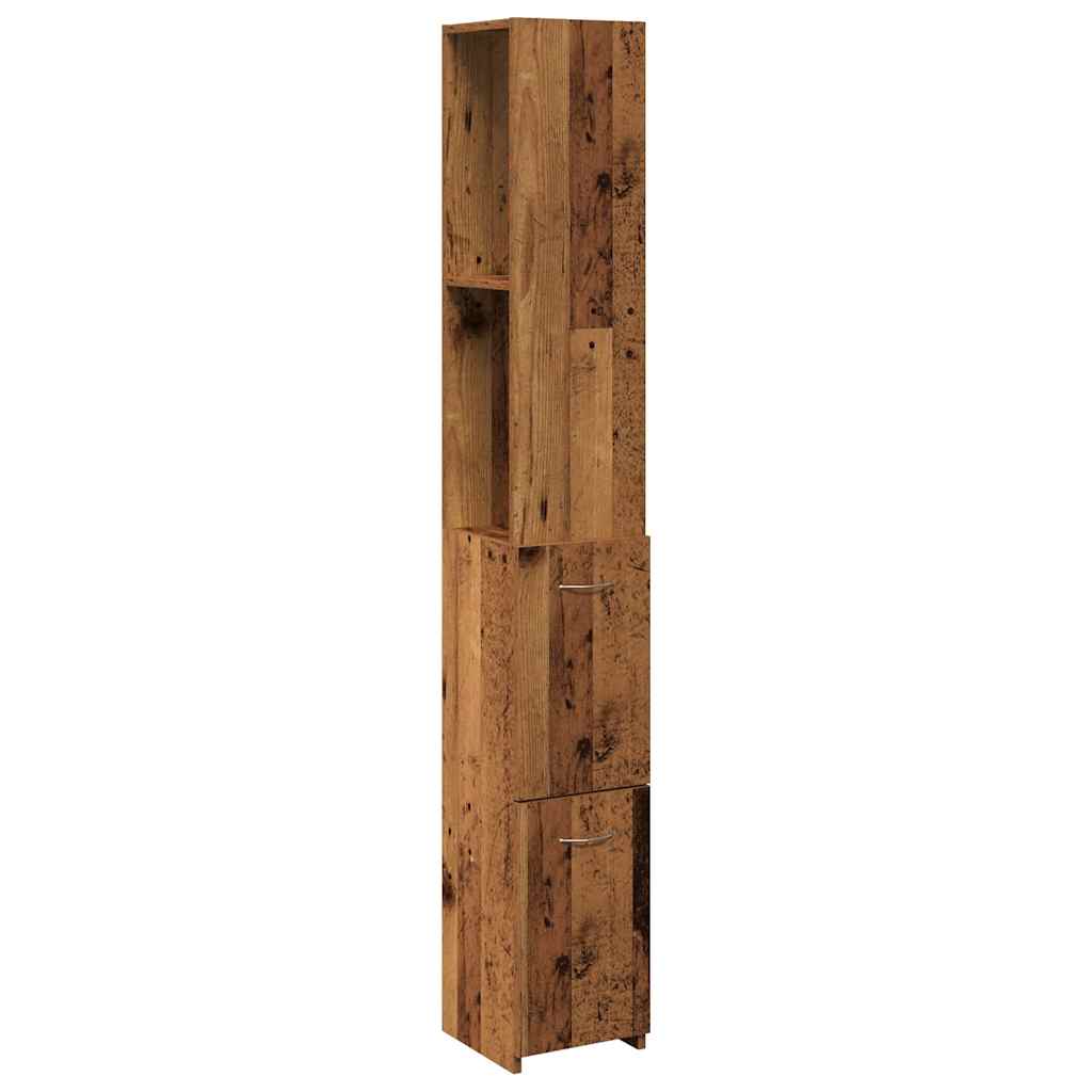 Mobile da Bagno Legno Antico 25x25x170 cm in Truciolato | homemem39