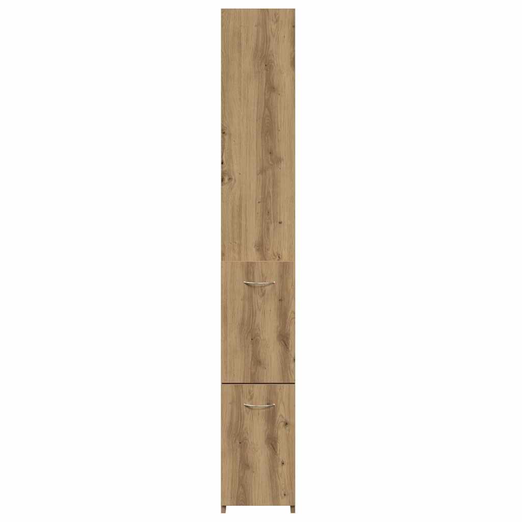 Armadietto Bagno Rovere 25x25x170 cm Legno Multistrato