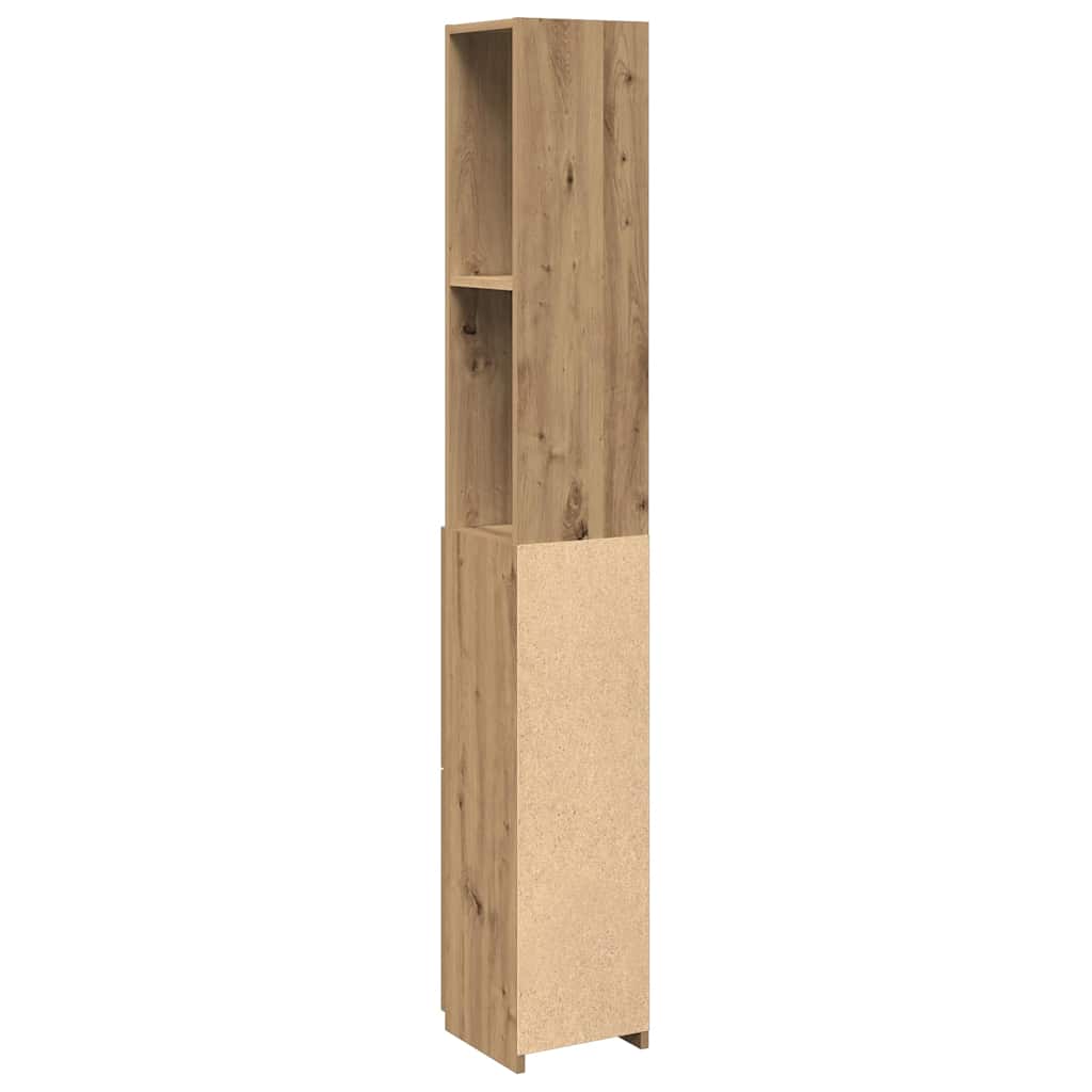 Armadietto Bagno Rovere 25x25x170 cm Legno Multistrato | homemem39