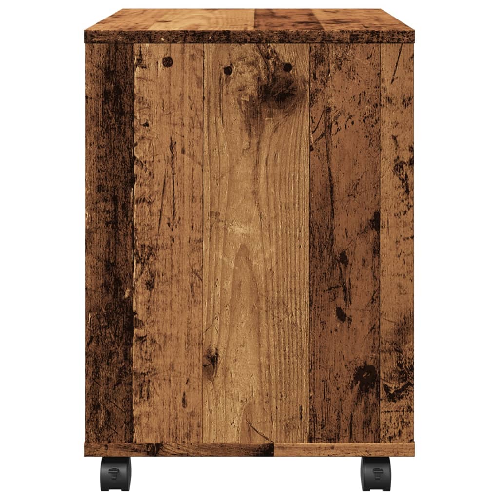 Armadietto con Ruote Legno Antico 45x38x54 cm Legno Multistrato | homemem39