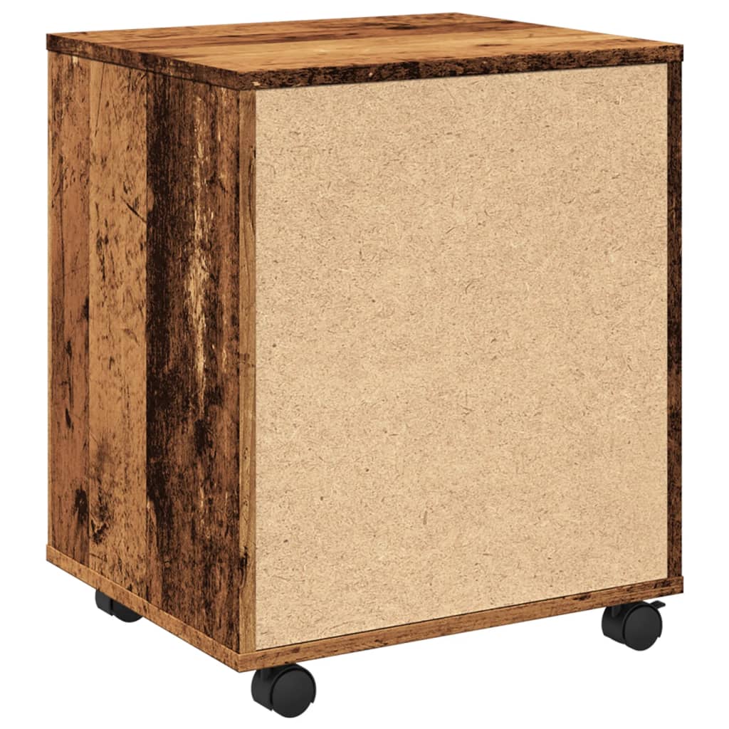 Armadietto con Ruote Legno Antico 45x38x54 cm Legno Multistrato | homemem39