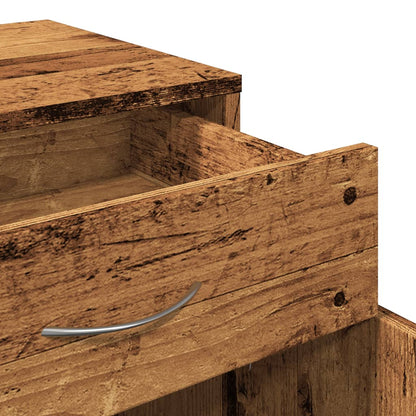 Armadietto con Ruote Legno Antico 45x38x54 cm Legno Multistrato | homemem39