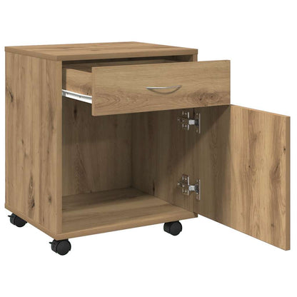 Armadietto con Ruote Rovere Artigianale 45x38x54 cm Truciolato | homemem39