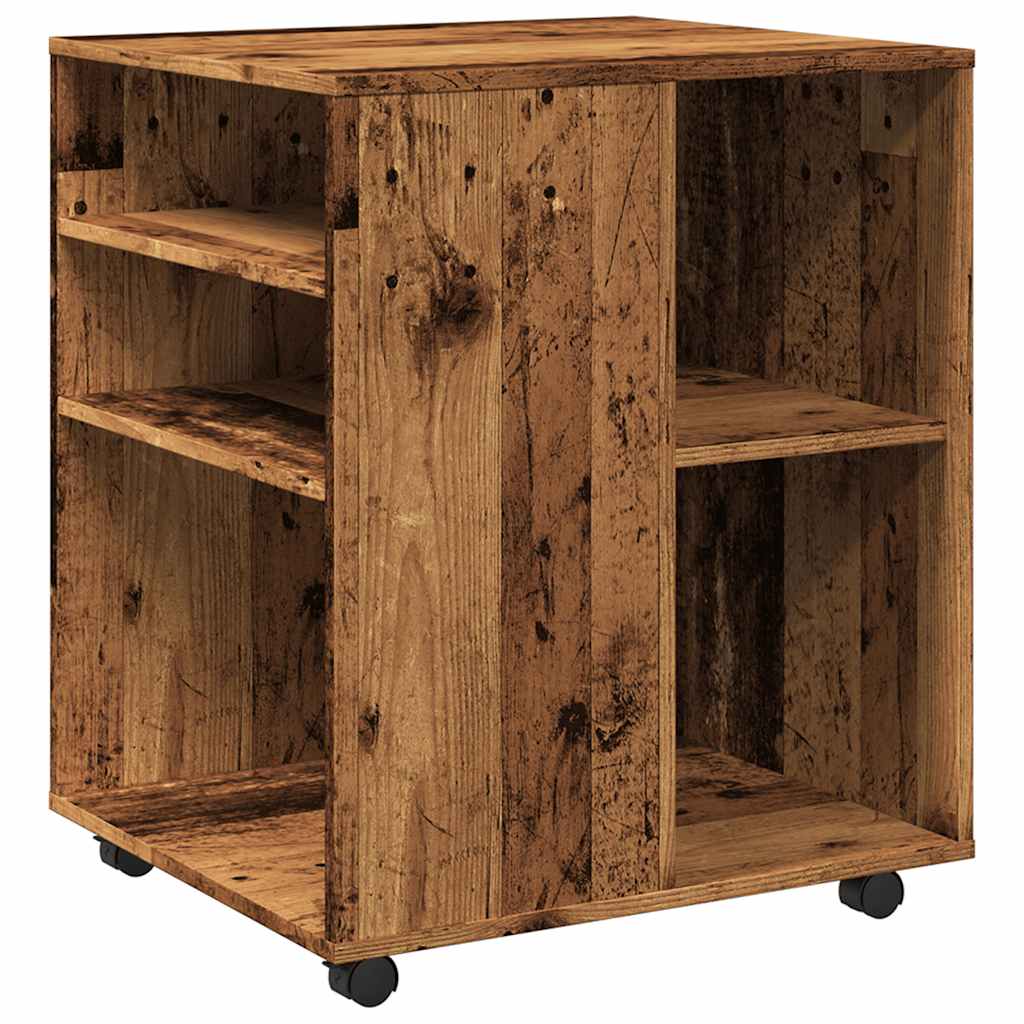 Armadietto con Ruote Legno Antico 60x53x72cm in Truciolato | homemem39