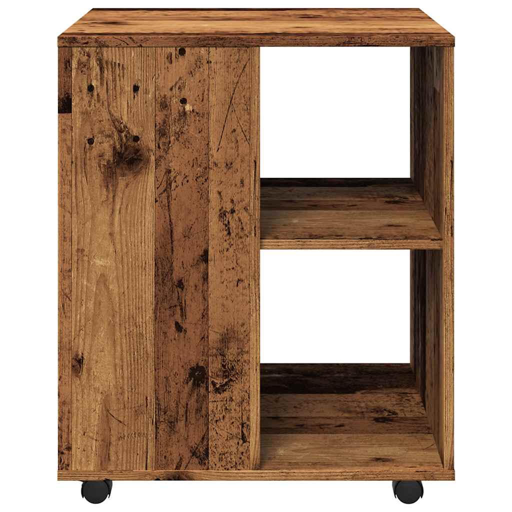 Armadietto con Ruote Legno Antico 60x53x72cm in Truciolato | homemem39
