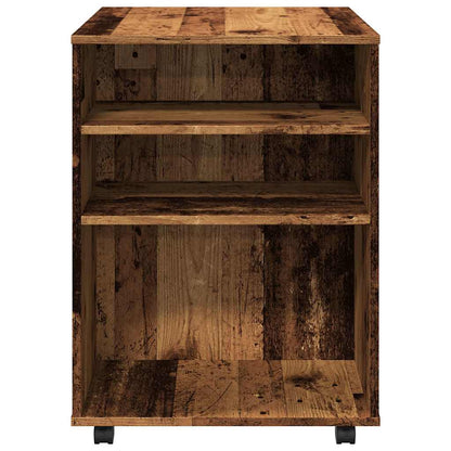 Armadietto con Ruote Legno Antico 60x53x72cm in Truciolato | homemem39