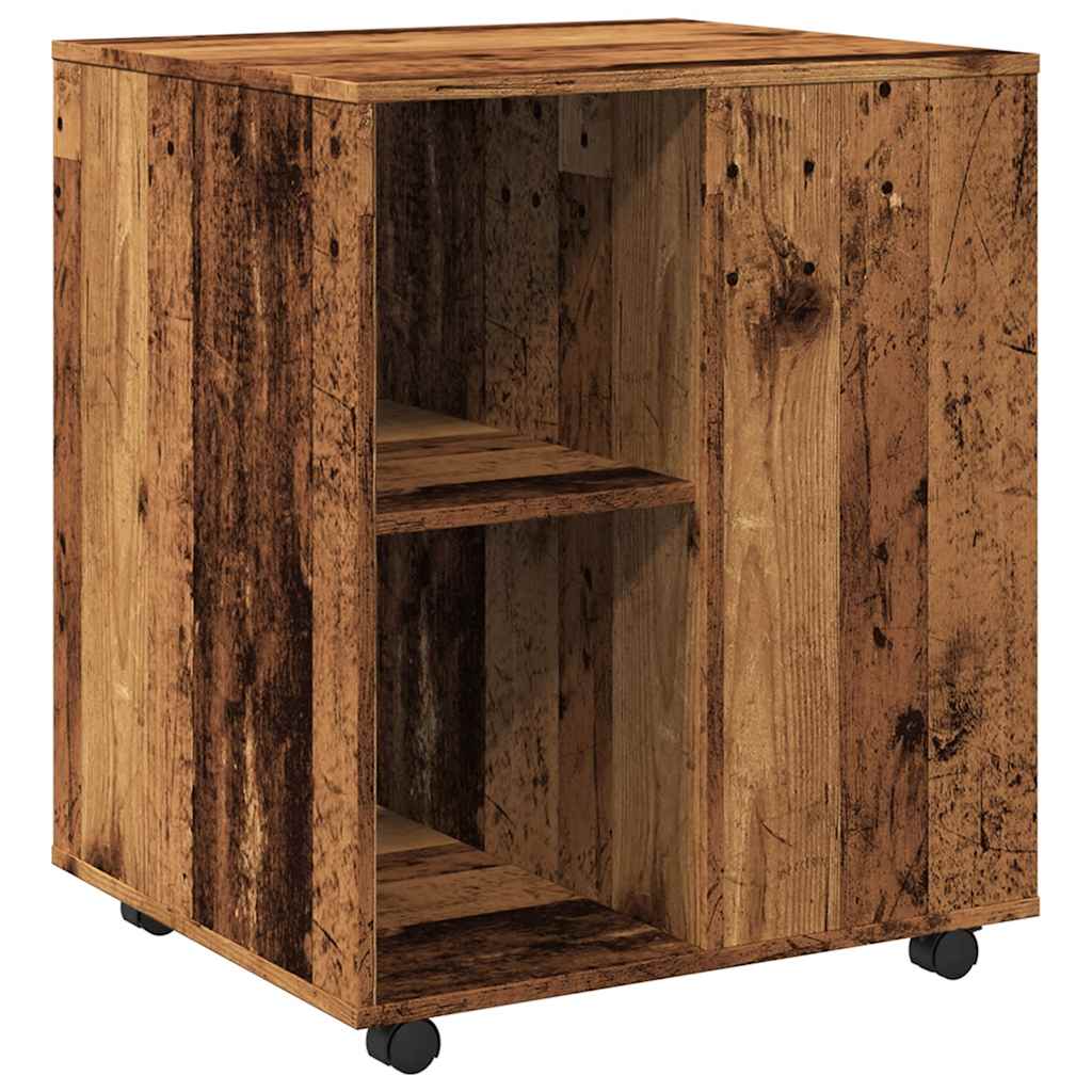 Armadietto con Ruote Legno Antico 60x53x72cm in Truciolato | homemem39