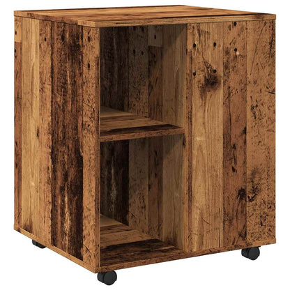 Armadietto con Ruote Legno Antico 60x53x72cm in Truciolato | homemem39