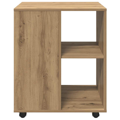 Armadietto con Ruote Rovere Artigianale 60x53x72 cm Truciolato | homemem39