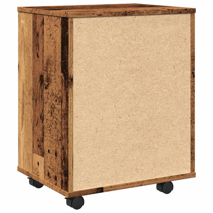 Mobiletto con Ruote Legno Antico 46x36x59 cm in Truciolato | homemem39