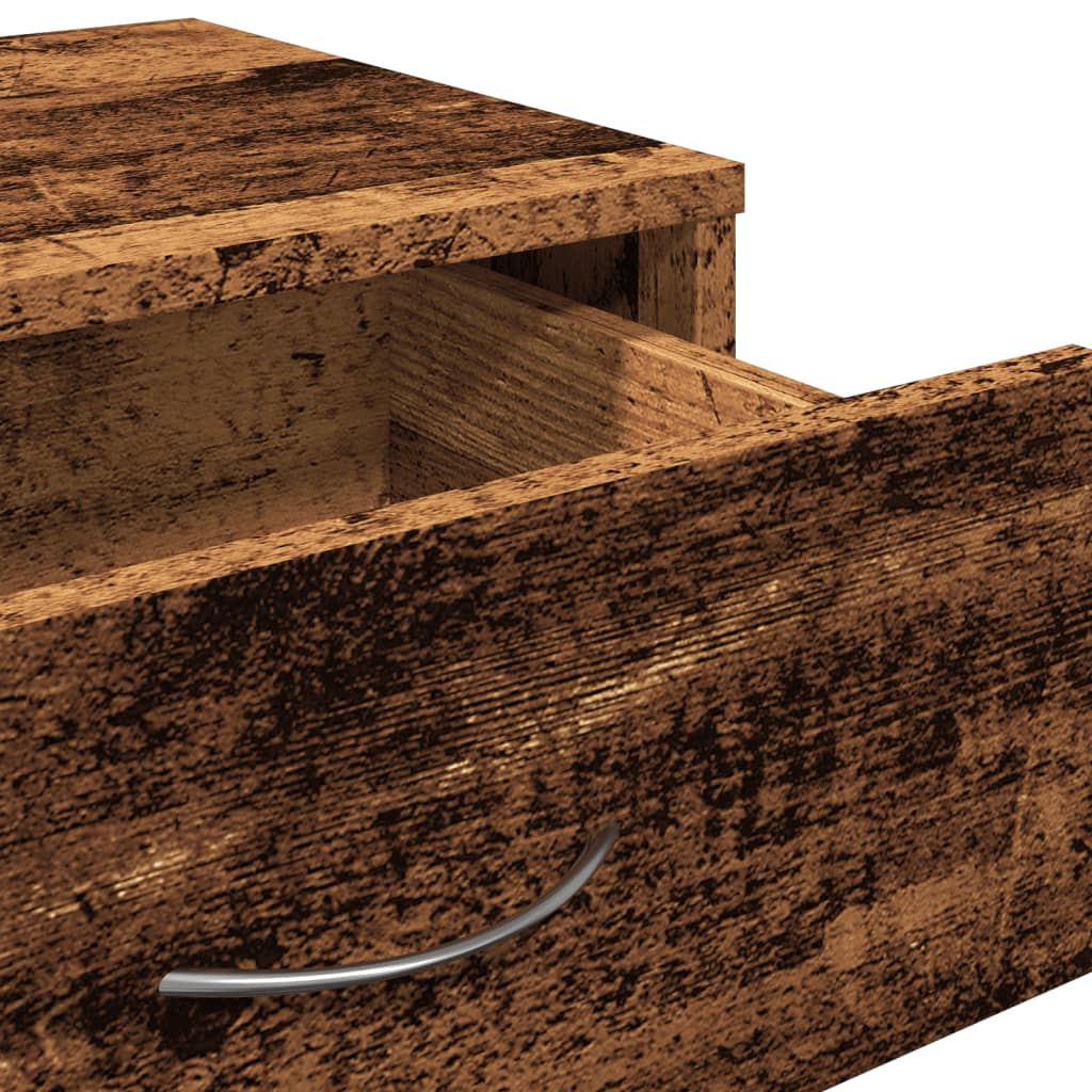 Mobiletto con Ruote Legno Antico 46x36x59 cm in Truciolato | homemem39