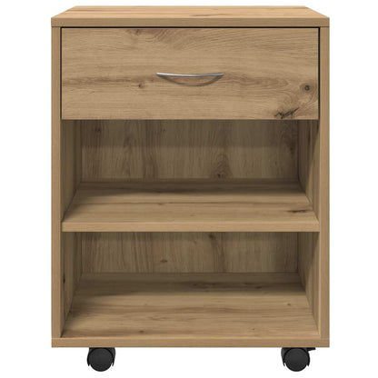 Armadietto con Ruote Rovere Artigianale 46x36x59 cm Truciolato | homemem39