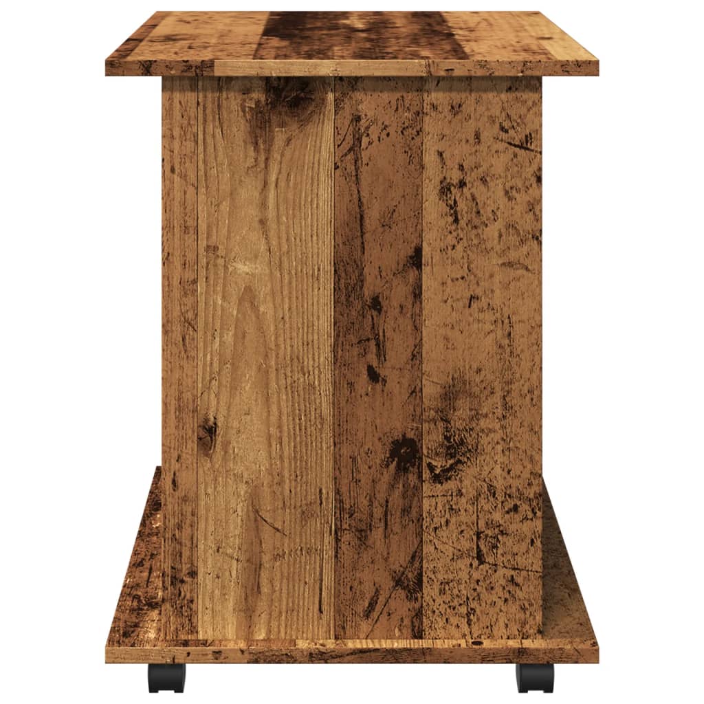 Armadietto con Ruote Legno Antico 60x45x60 cm Legno Multistrato | homemem39