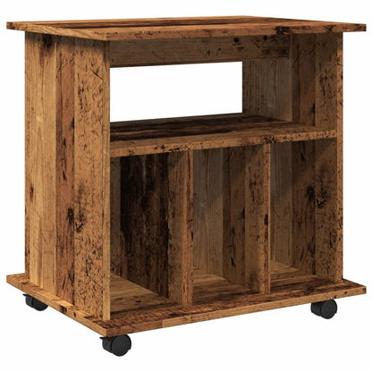 Armadietto con Ruote Legno Antico 60x45x60 cm Legno Multistrato | homemem39