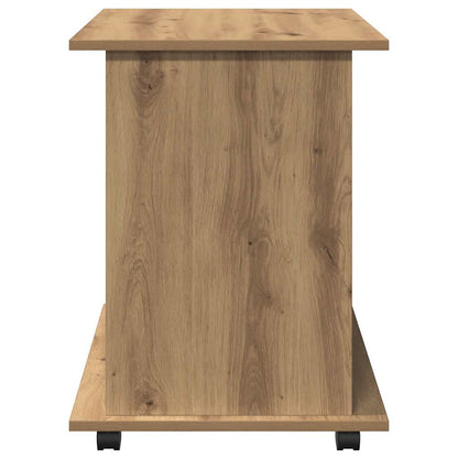 Armadietto con Ruote Rovere Artigianale 60x45x60 cm Truciolato | homemem39