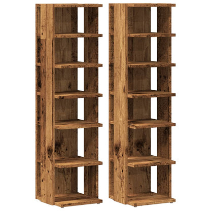 Scarpiere 2 pz Legno Antico 28x27x102 cm in Legno Multistrato - homemem39