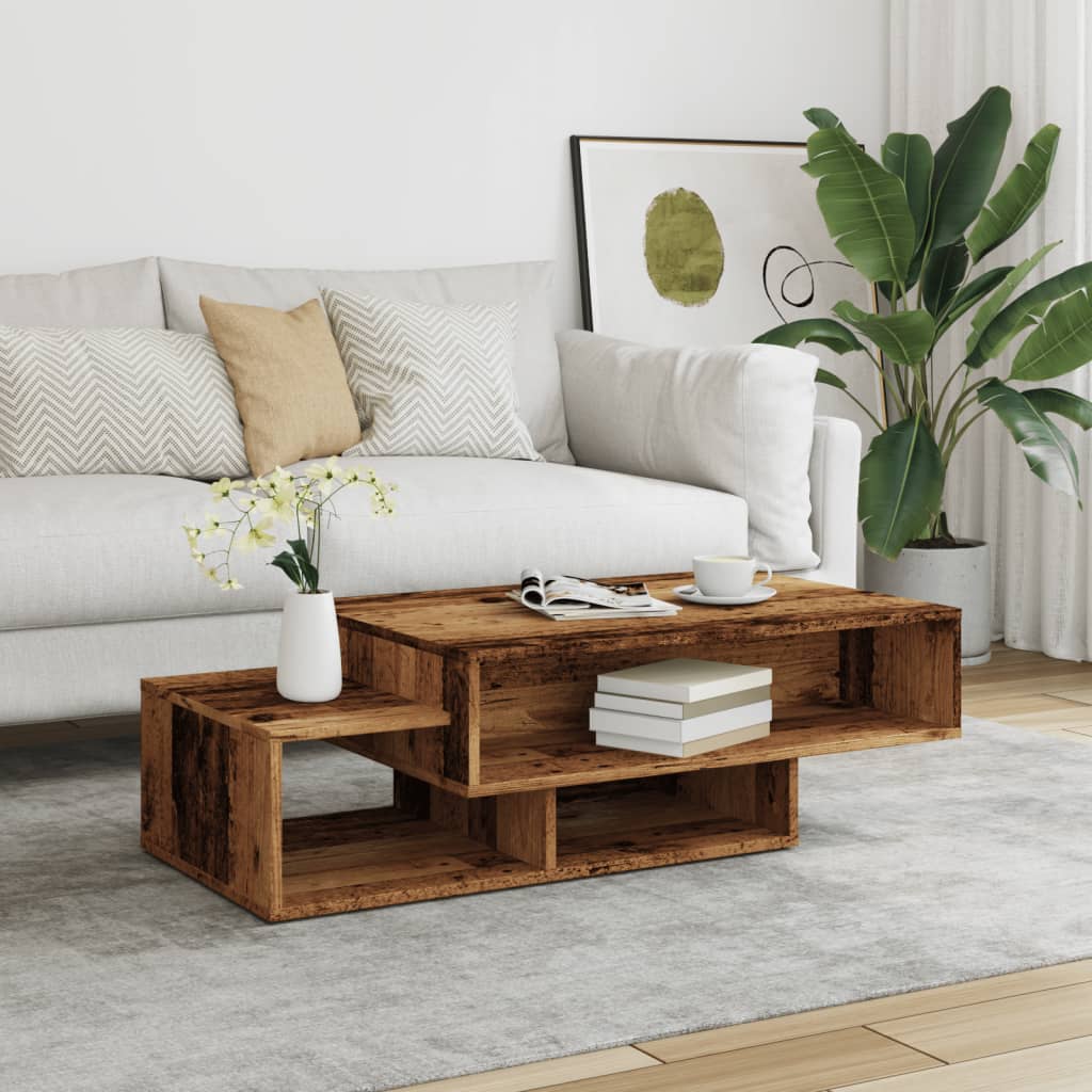 Tavolino da Salotto Legno Antico 105x55x32cm in Truciolato | homemem39