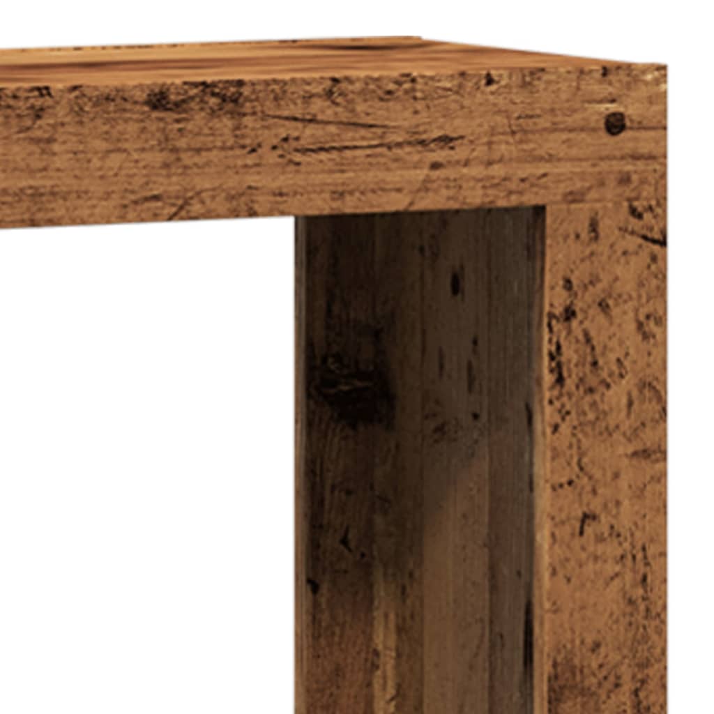 Tavolini Impilabili 3 pz Legno Antico in Truciolato | homemem39