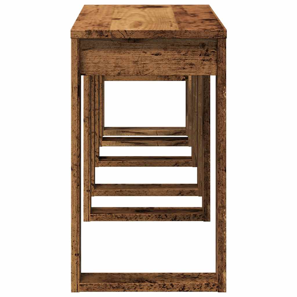 Nido di Tavoli 3 pz Legno Antico in Legno Multistrato | homemem39
