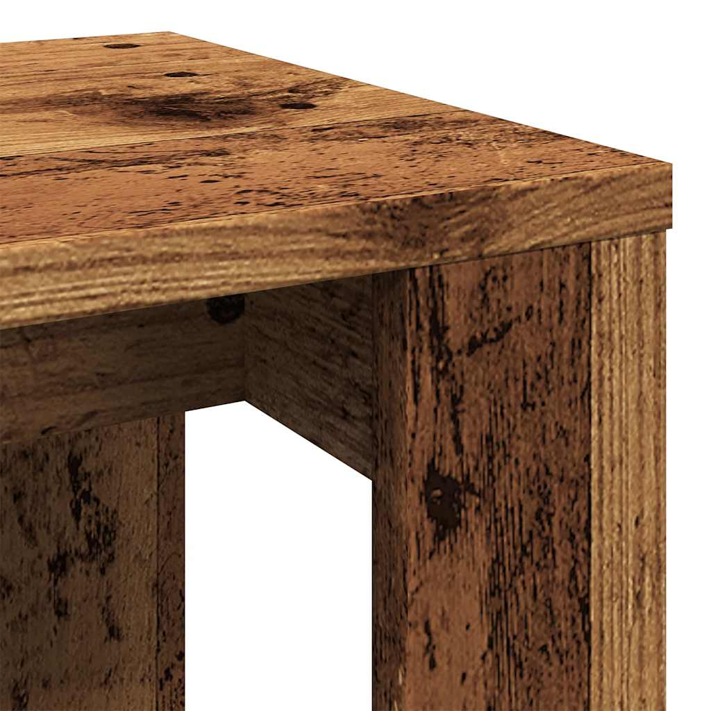 Nido di Tavoli 3 pz Legno Antico in Legno Multistrato | homemem39