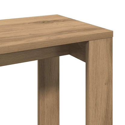 Nido di Tavoli 3 pz Rovere Artigianale in Legno Multistrato