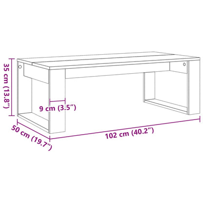 Tavolino da Salotto Legno Antico 102x50x35 cm in Truciolato | homemem39